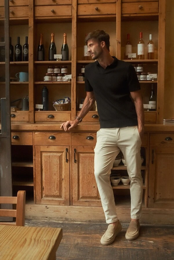 Polo Tricô Canelada Workday