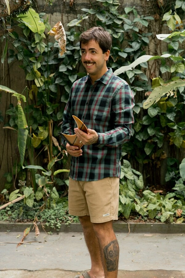 Shorts Sarja Washed Relaxed