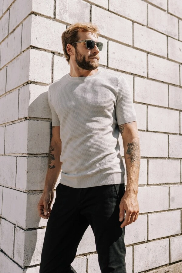 Tricô Manga Curta Leve Coastal