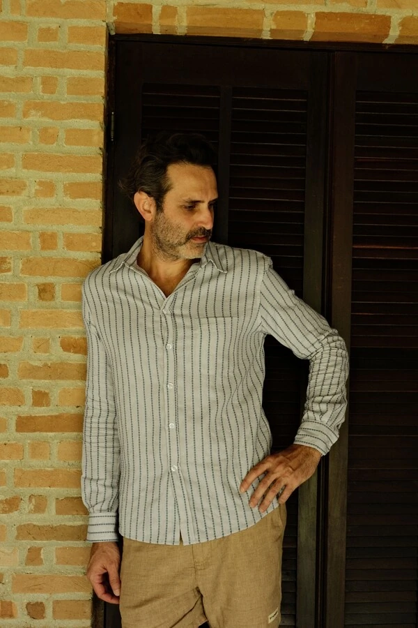 Camisa Linho Maquinetada Foundation