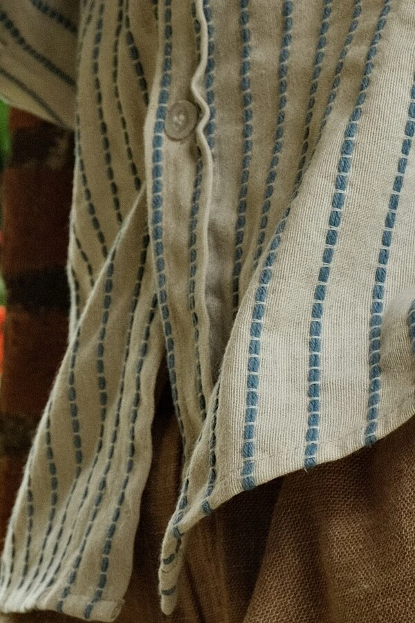 Camisa Linho Maquinetada Foundation