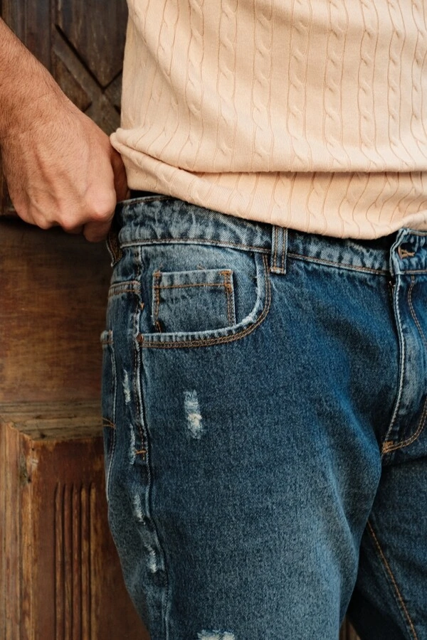Calça Jeans Reta Worn