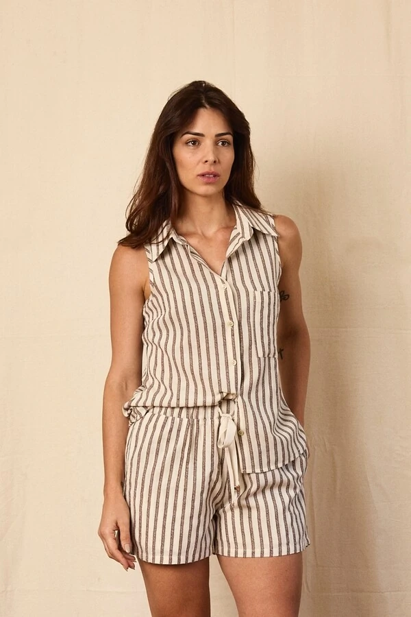 Camisa Listrada Marina