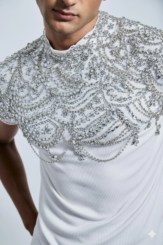 FotoCamiseta Dékada Bordada em Cristais