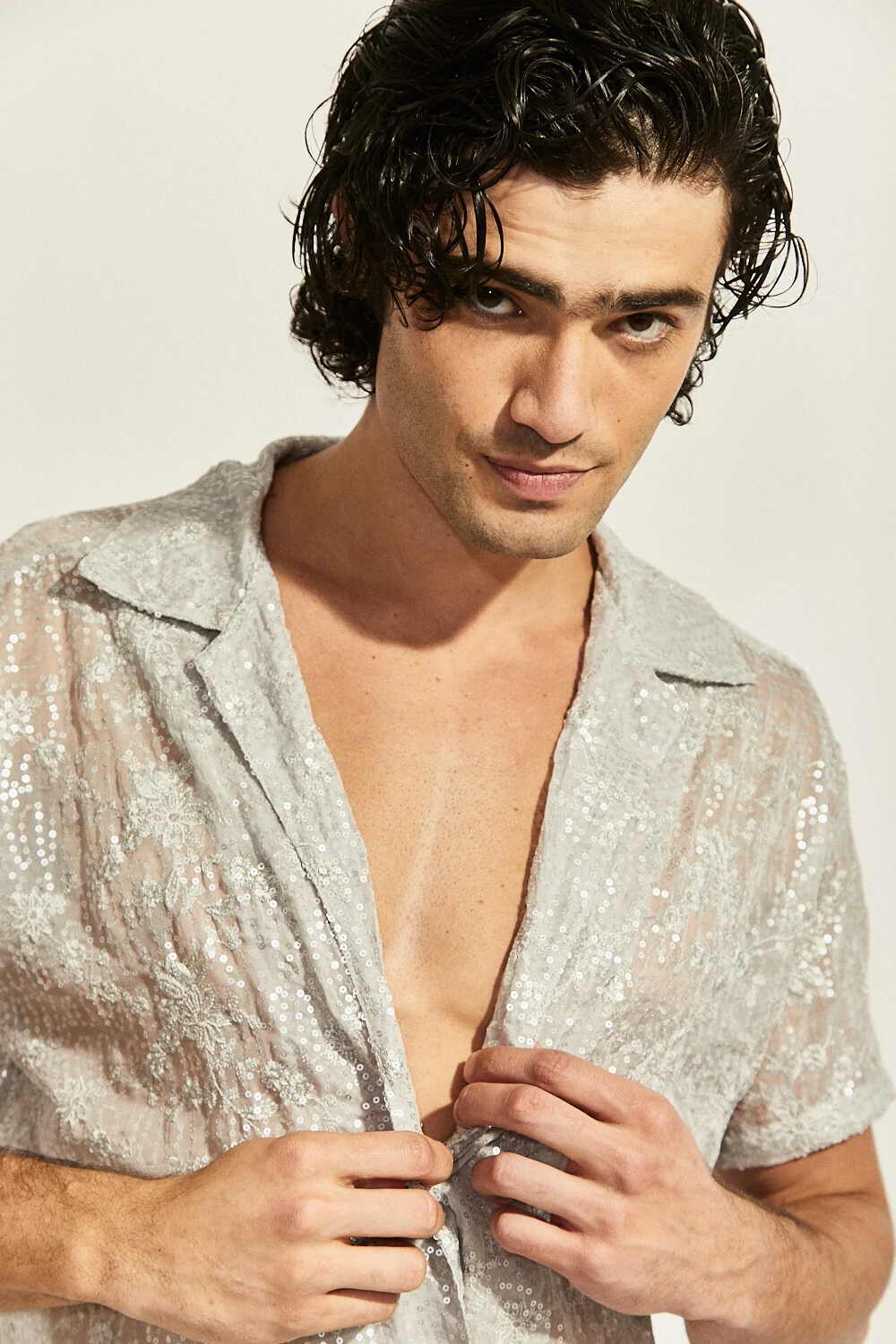 Foto Camisa Luar Maré em Renda com Paetês