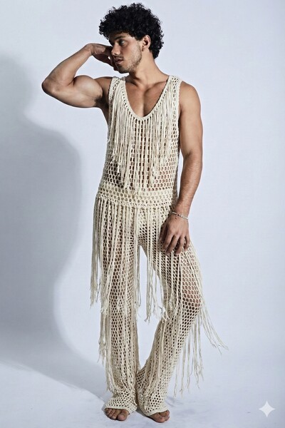 FotoRegata em Crochet com Franjas