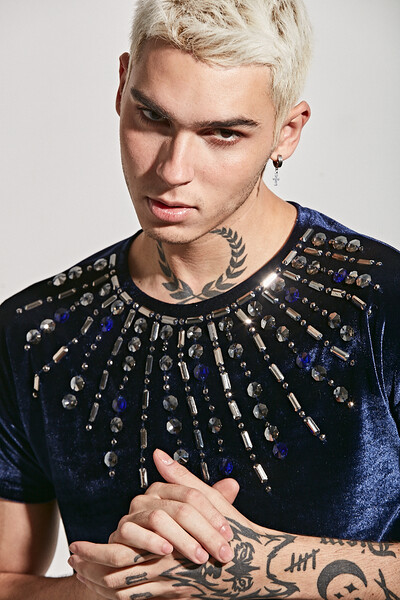 FotoCamiseta em Veludo Bordada