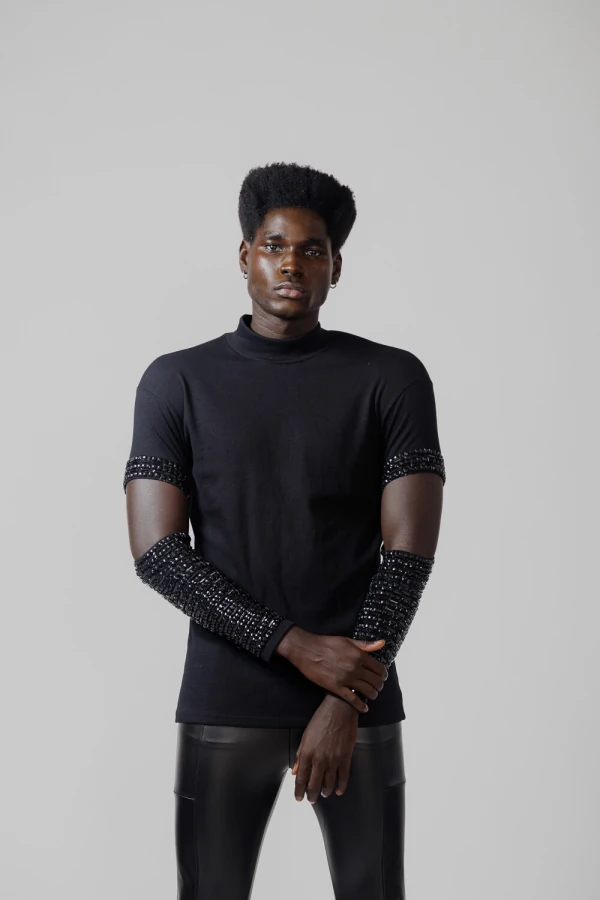 Camiseta em Ribana com Abertura