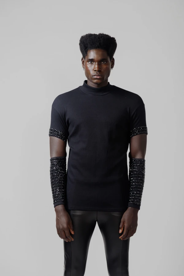 Camiseta em Ribana com Abertura