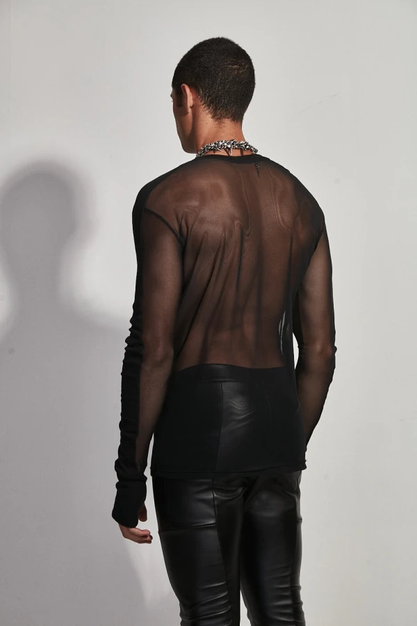 Camiseta em Ribana e Tule