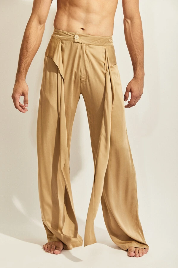 Calça Vertente Maré em Viscose Acetinada