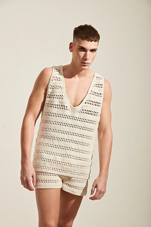 Regata em Crochê Manual com Lurex