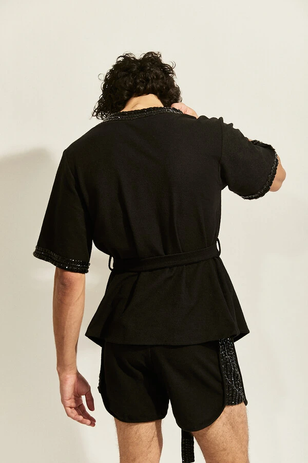 Kimono Noturno Maré Bordado