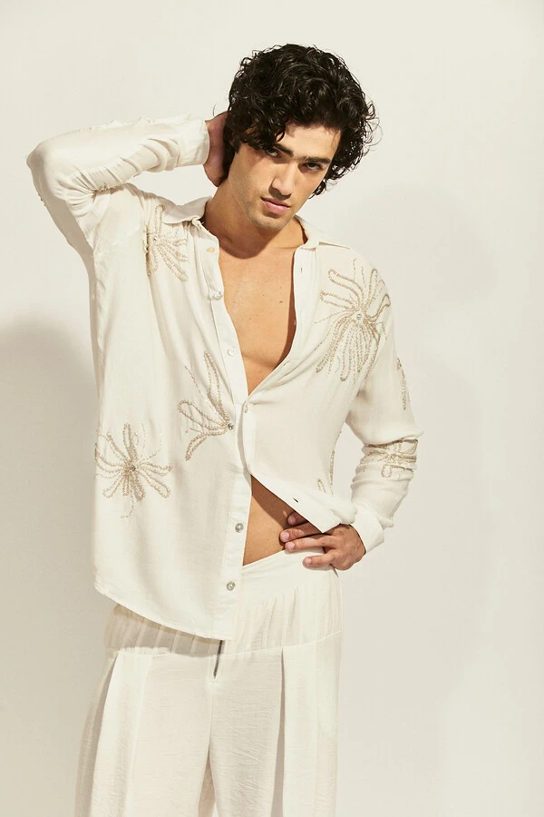 Camisa Floramar Maré Bordada