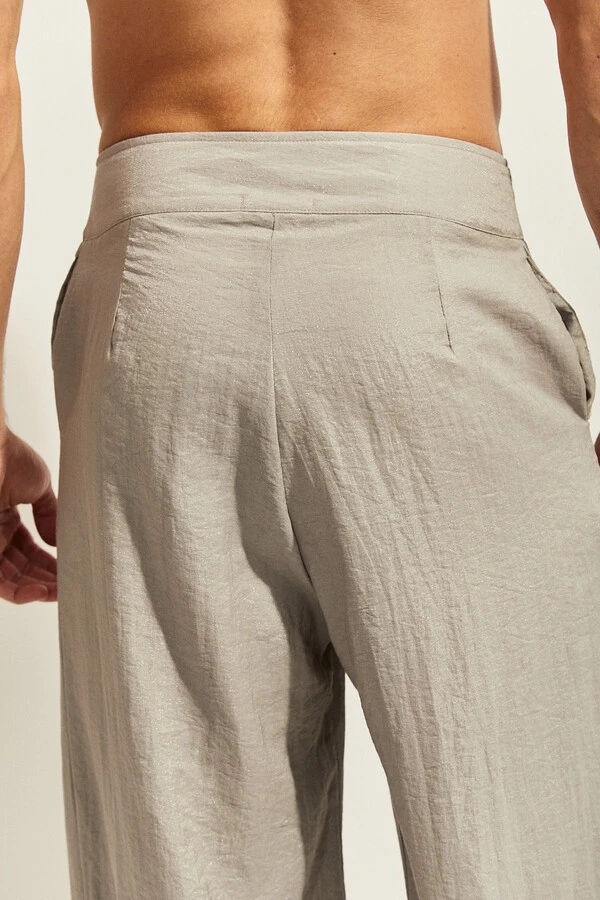 Calça Horizonte Maré em Viscose Rústica