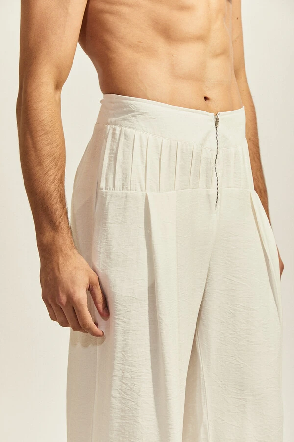 Calça Horizonte Maré em Viscose Rústica