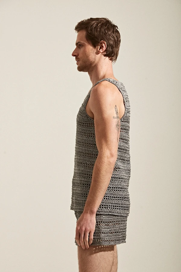 Regata em Crochê Manual com Lurex