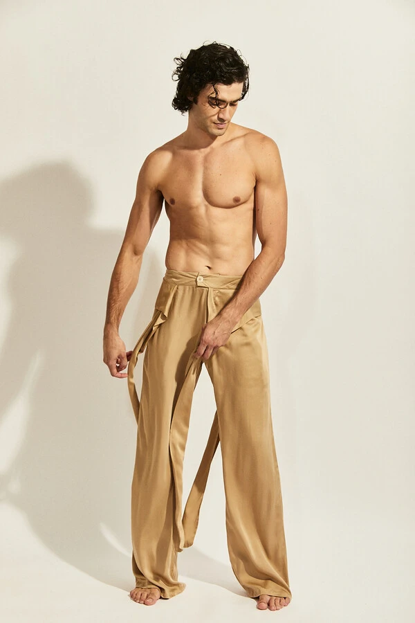 Calça Vertente Maré em Viscose Acetinada