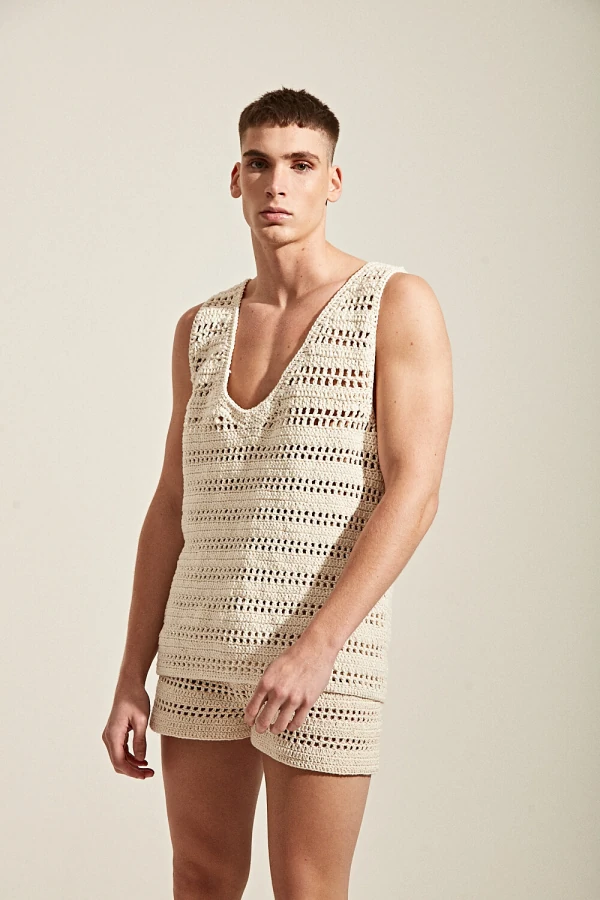 Regata em Crochê Manual com Lurex