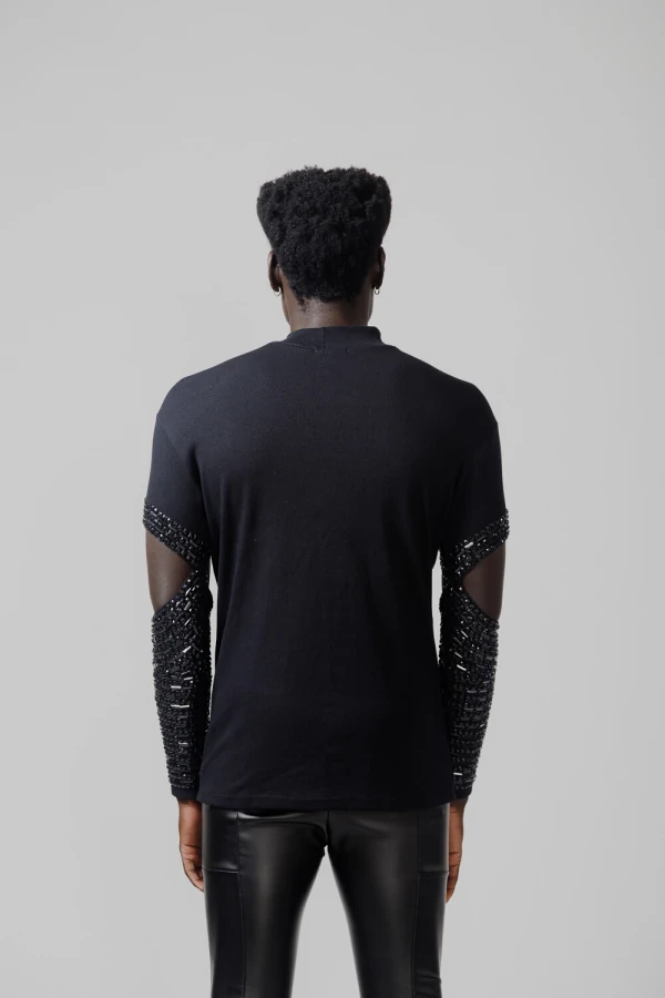 Camiseta em Ribana com Abertura