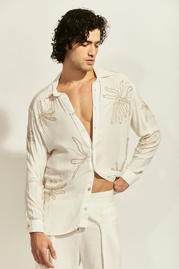 Camisa Floramar Maré Bordada