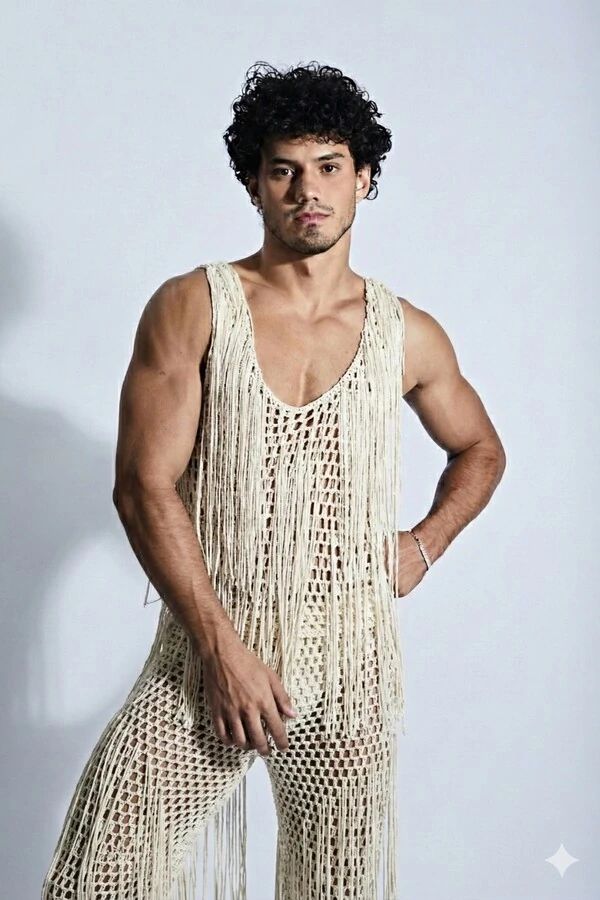 Regata em Crochet com Franjas