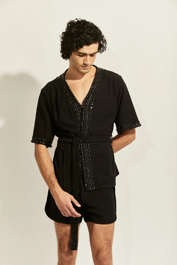Kimono Noturno Maré Bordado