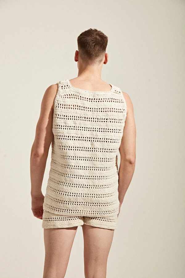 Regata em Crochê Manual com Lurex