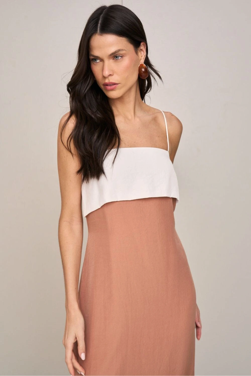 Foto Vestido Long Midi Bicolor