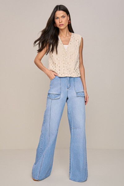 Foto Calça Super Wide Leg