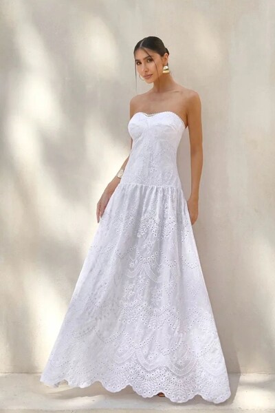 Foto Vestido Longo Laise Sem Alça