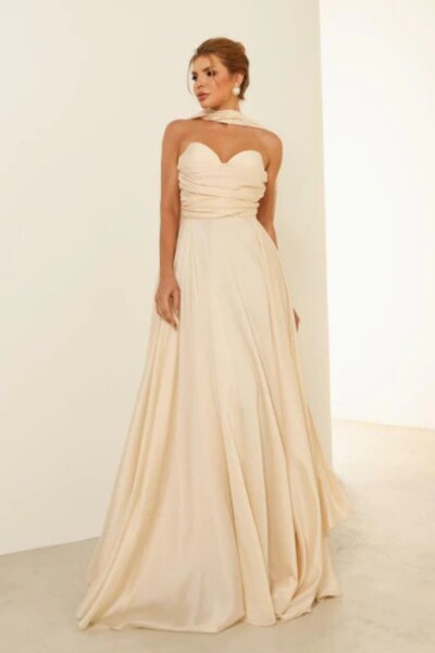 FotoVestido Longo Voil com Top Drapeado