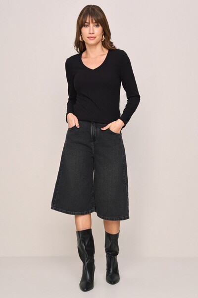 Foto Blusa Manga Longa Decote V