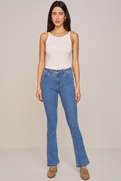 Foto Calça Skinny Flare cintura Alta