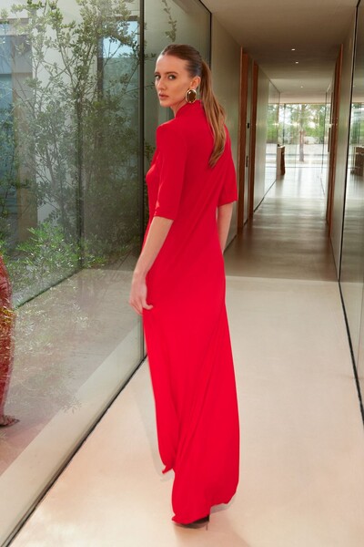 FotoConjunto Blusa Transpassada e Saia Longa