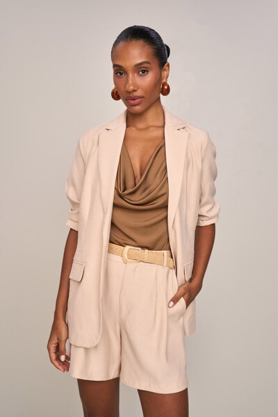 Foto Blazer Alfaiataria Manga 3/4