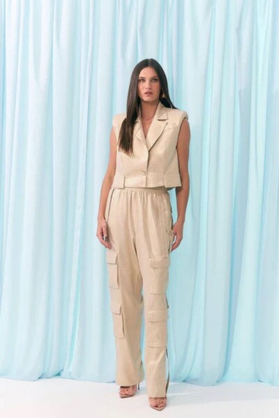 Foto Blazer Cropped Linho