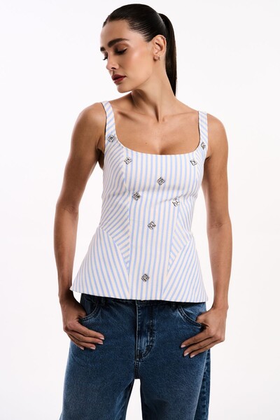 Foto Top Corselet Bordado