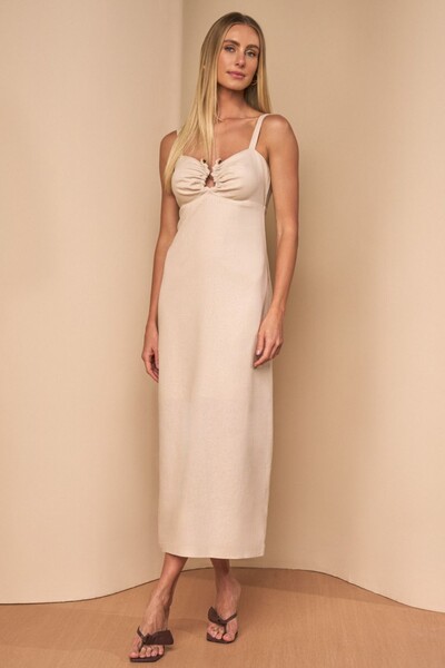 Foto Vestido Long Midi Metal Bubege