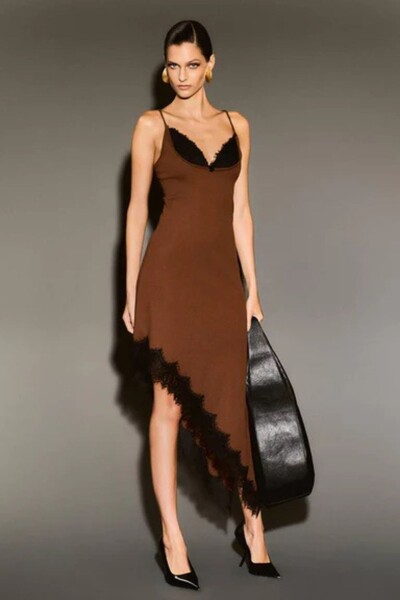 Foto Vestido Canelado Bojo Renda