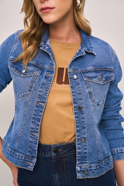 FotoJaqueta Manga Longa Lycra Jeans