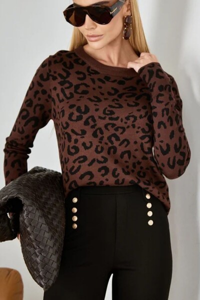 FotoBlusa Tricô Animal Print