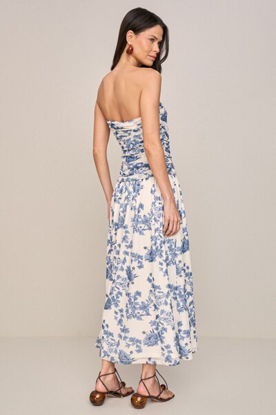 Foto Vestido Long Midi Franzido