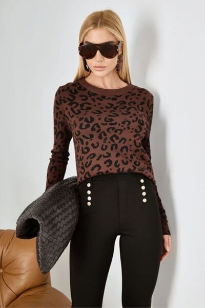 Foto Blusa Tricô Animal Print
