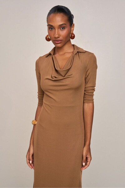 FotoVestido Long Midi Manga 3/4