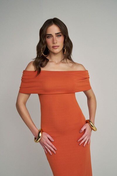 Foto Vestido Mid Ombro a Ombro