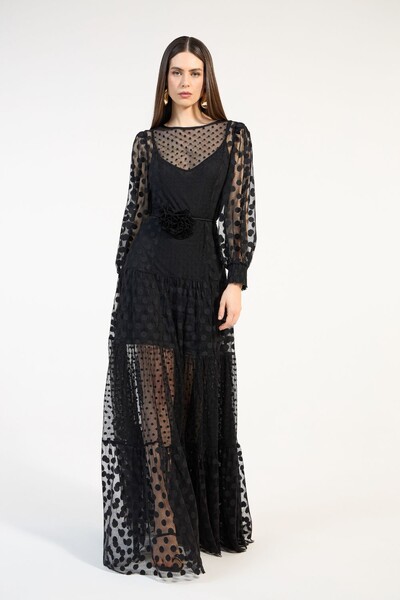 FotoVestido Longo Tule Poas