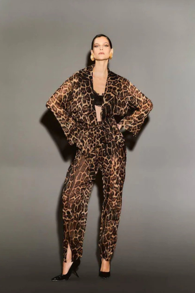 Foto Jaqueta Animal Print Com Transparência