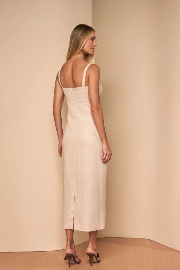 Vestido Long Midi Metal Bubege