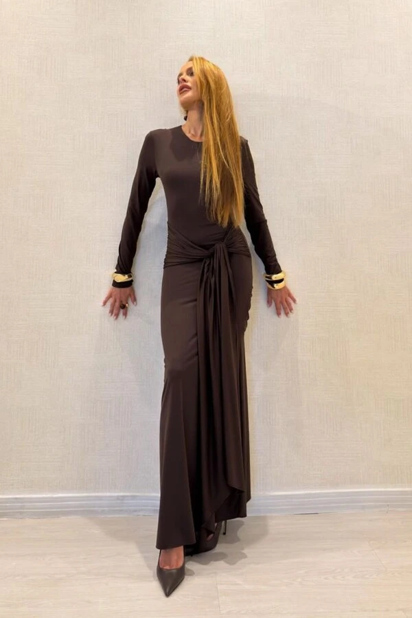 Vestido Longo Amarração na Cintura